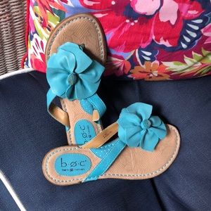 b.o.c by Born turquoise leather sandals - size 6